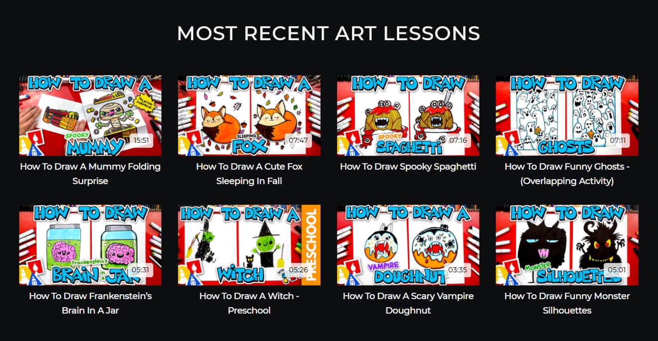 Art for Kids Hub Recent Lessons