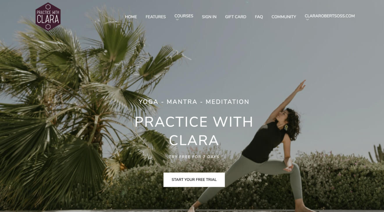 practice with clara landing page