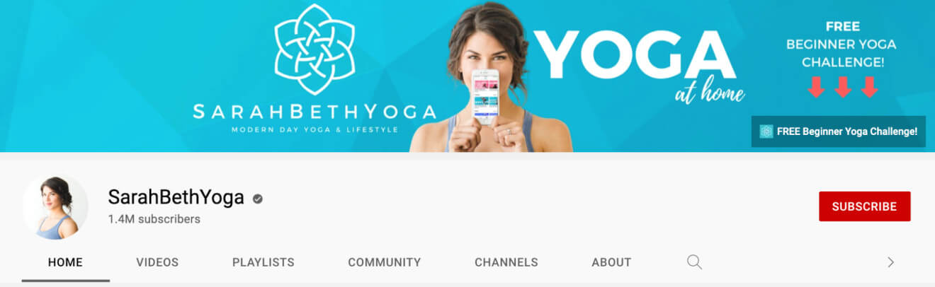 Sarah Beth Yoga YouTube Channel