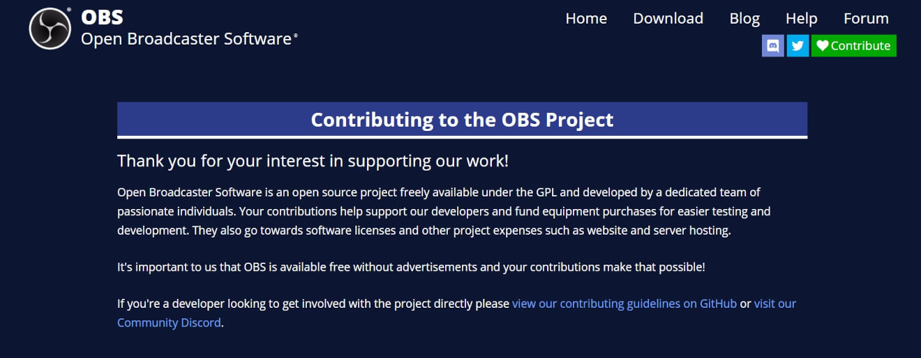 Contributing to OBS