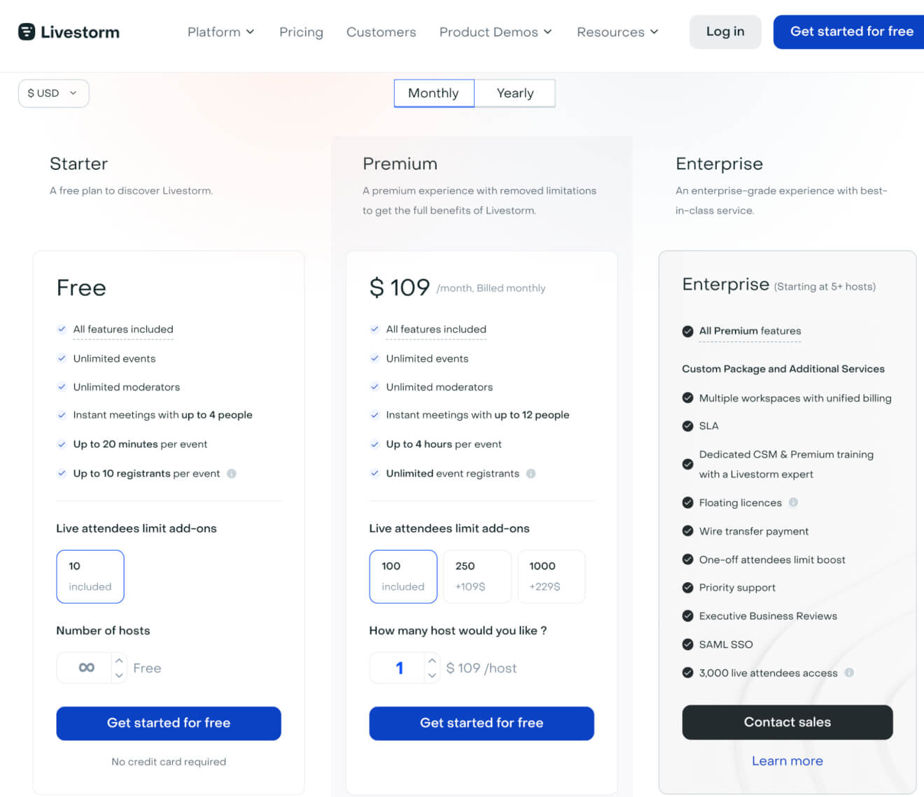 Livestorm Pricing