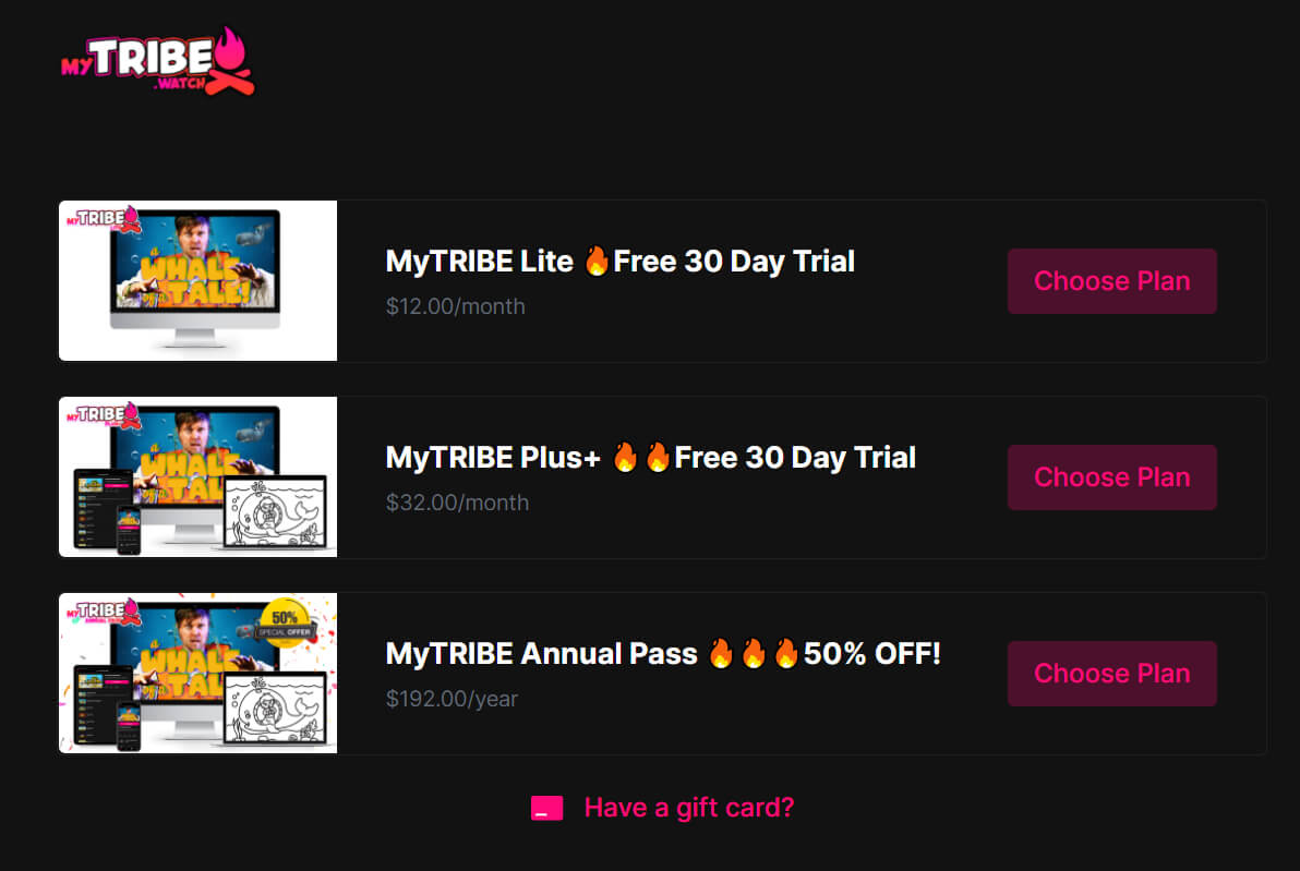 MyTribe Plans