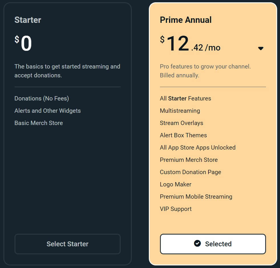 Streamlabs Pricing