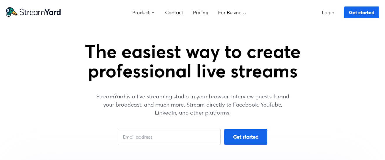 Streamyard Streaming Software