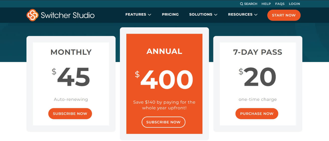 Switcher Studio Pricing
