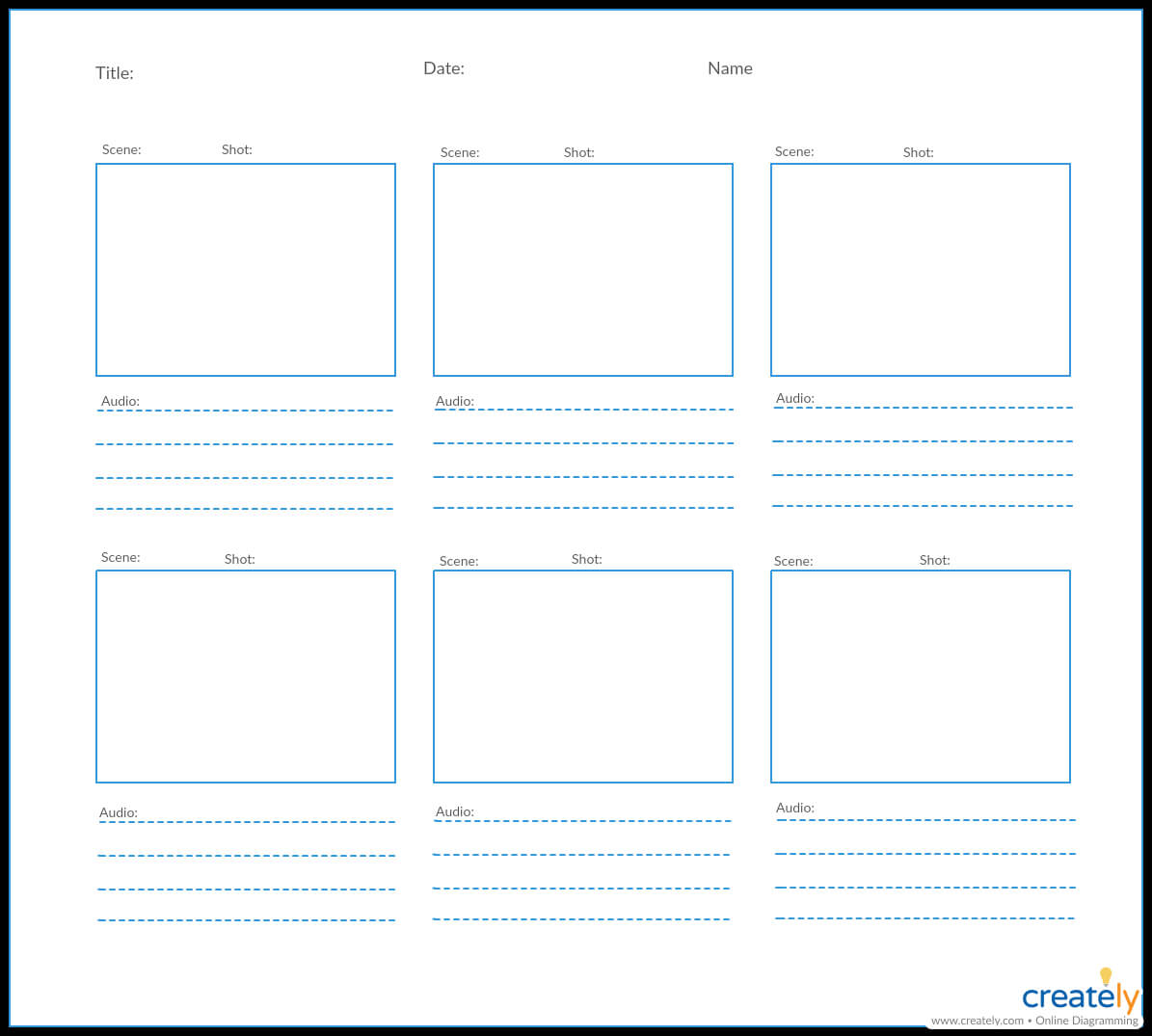 Creately Storyboard Template