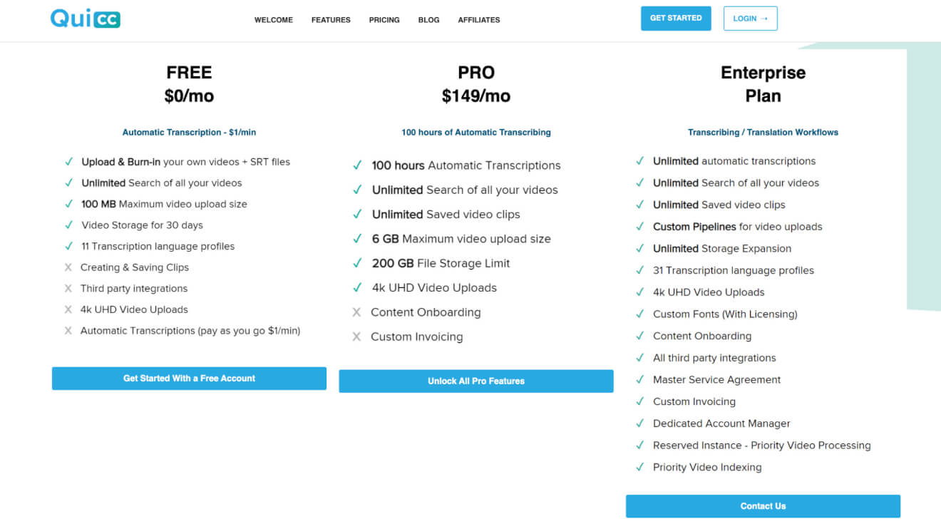 Quicc Pricing