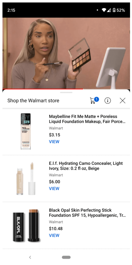 Walmart Shoppable Video