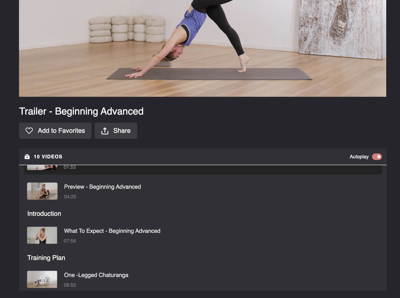 TintYoga's beginner on demand streaming classes.