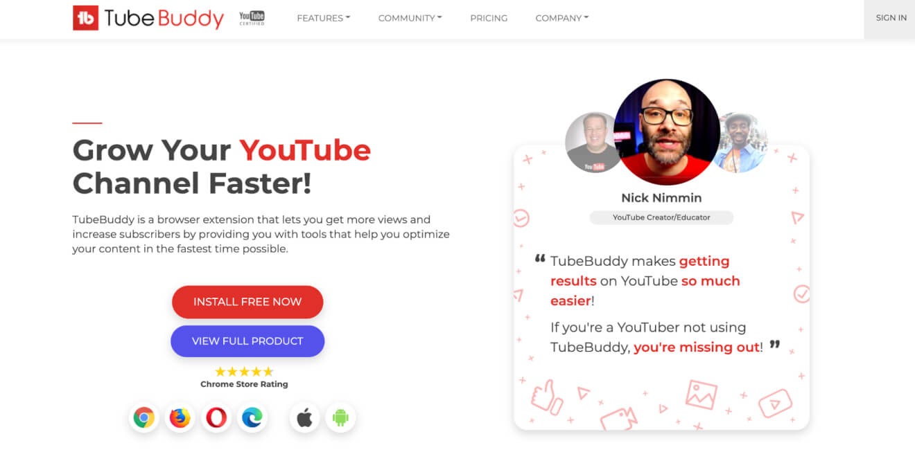 TubeBuddy YouTube SEO Tool