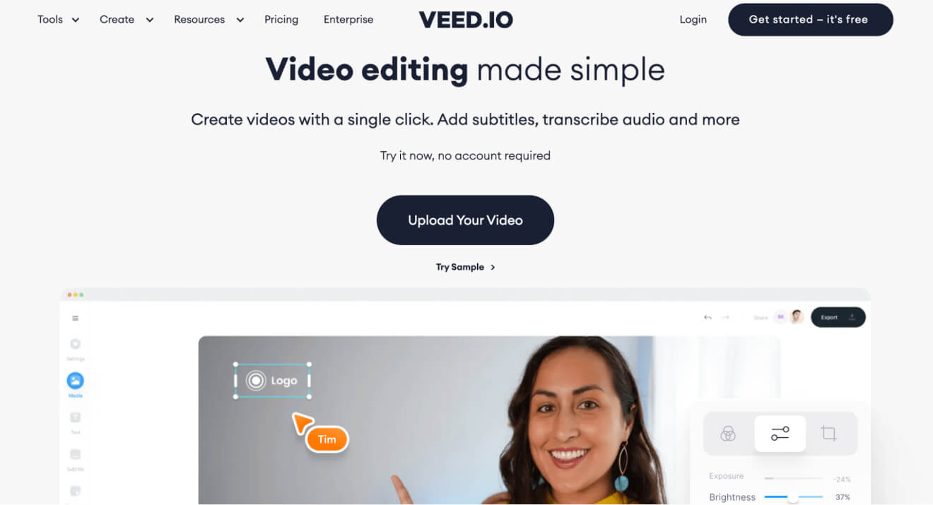 VEED.IO Video Editing Tool for YouTube