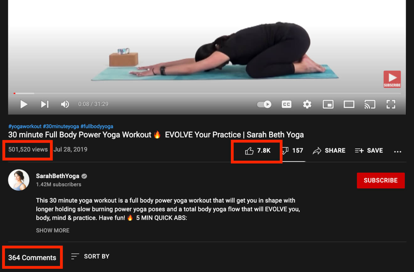 YouTube Audience Engagement Example