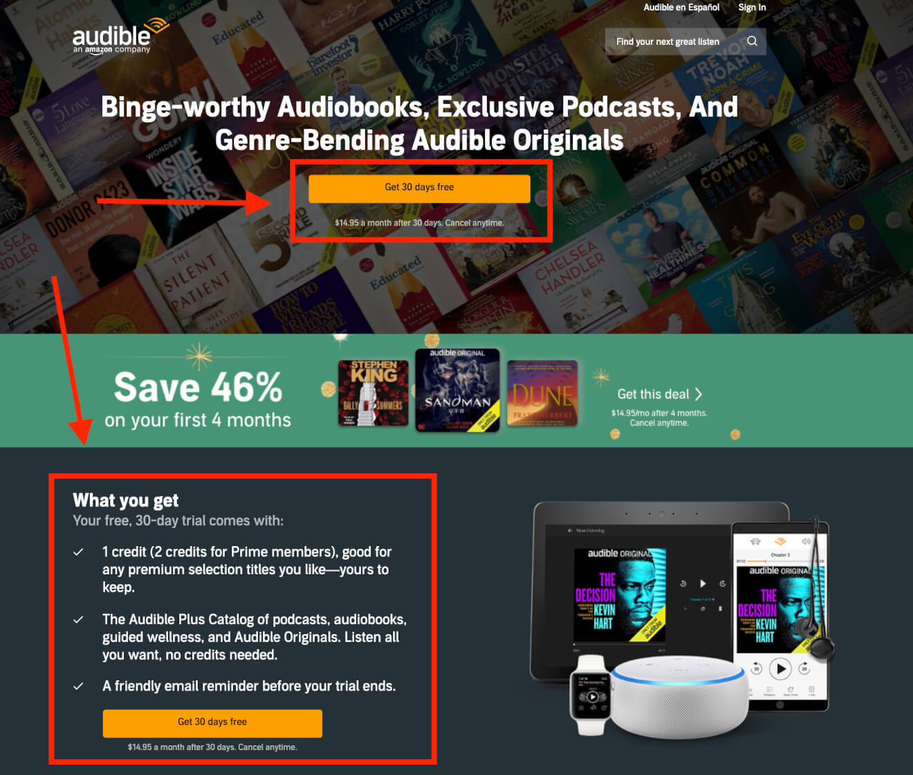 Amazon Audible Free Trial