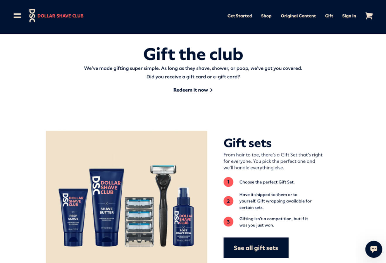 Dollar Shave Club Gifts