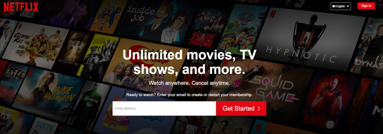 Netflix Landing Page