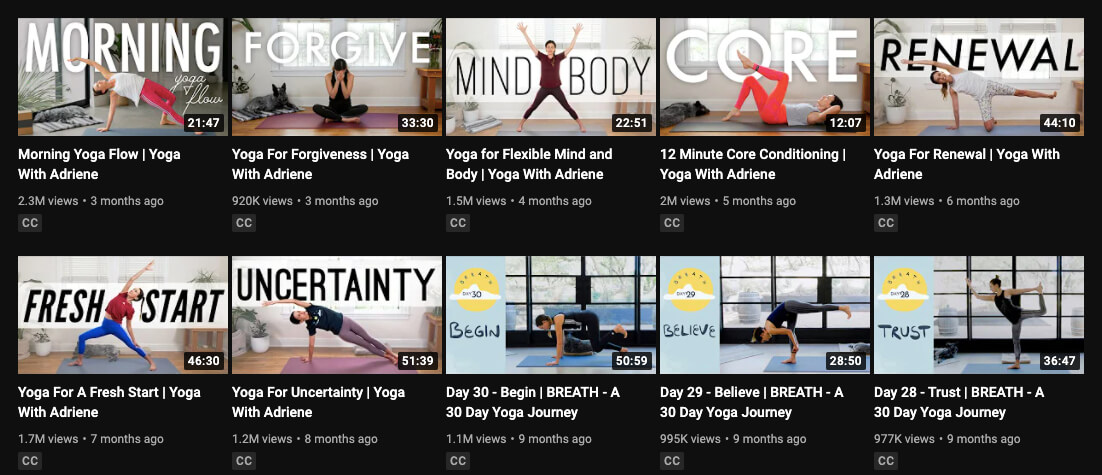 Yoga With Adrienne Branded Background