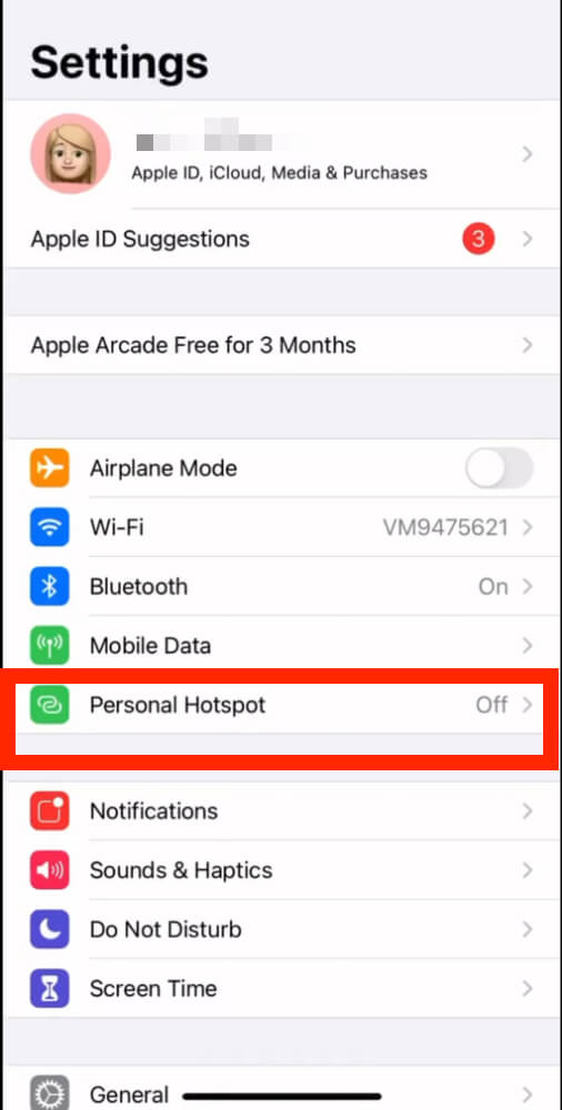 iOS Hotspot