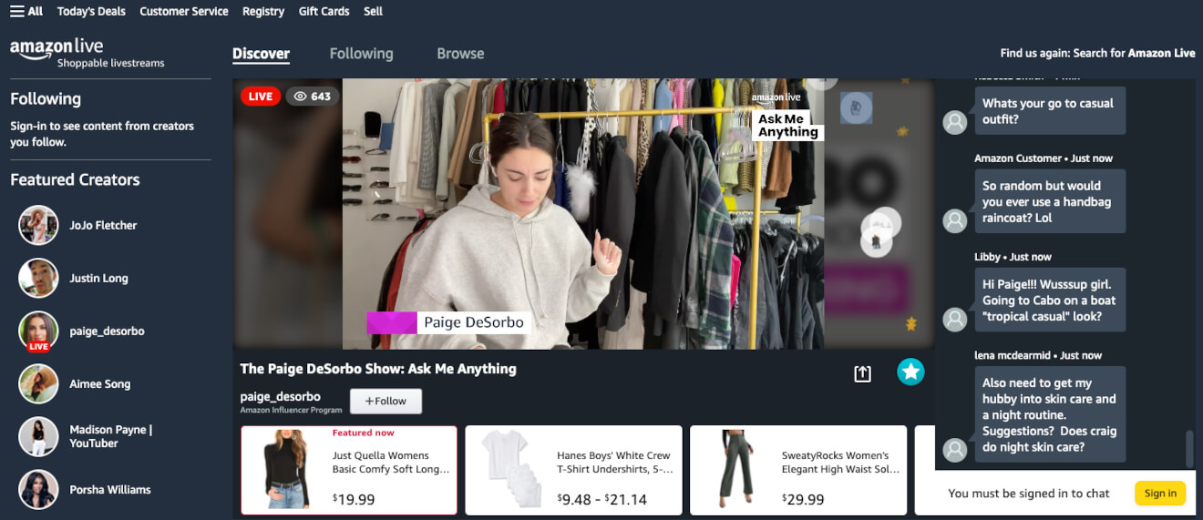 Amazon Shoppable Video