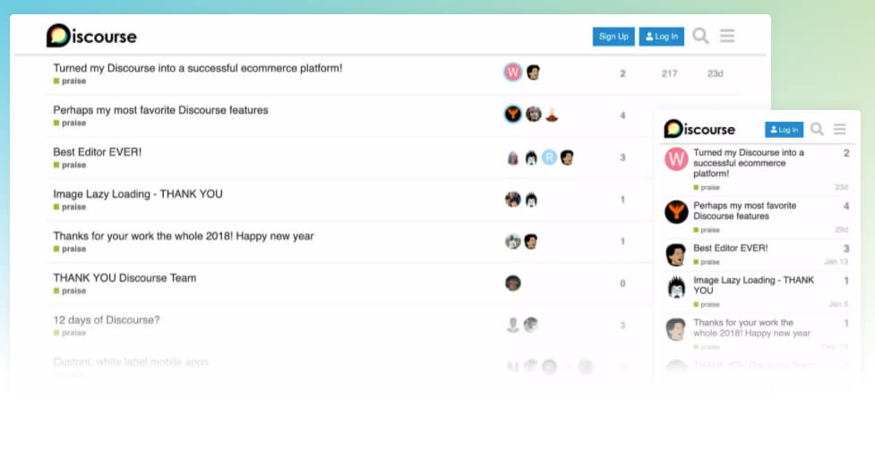 One of the best online community platforms, Discourse