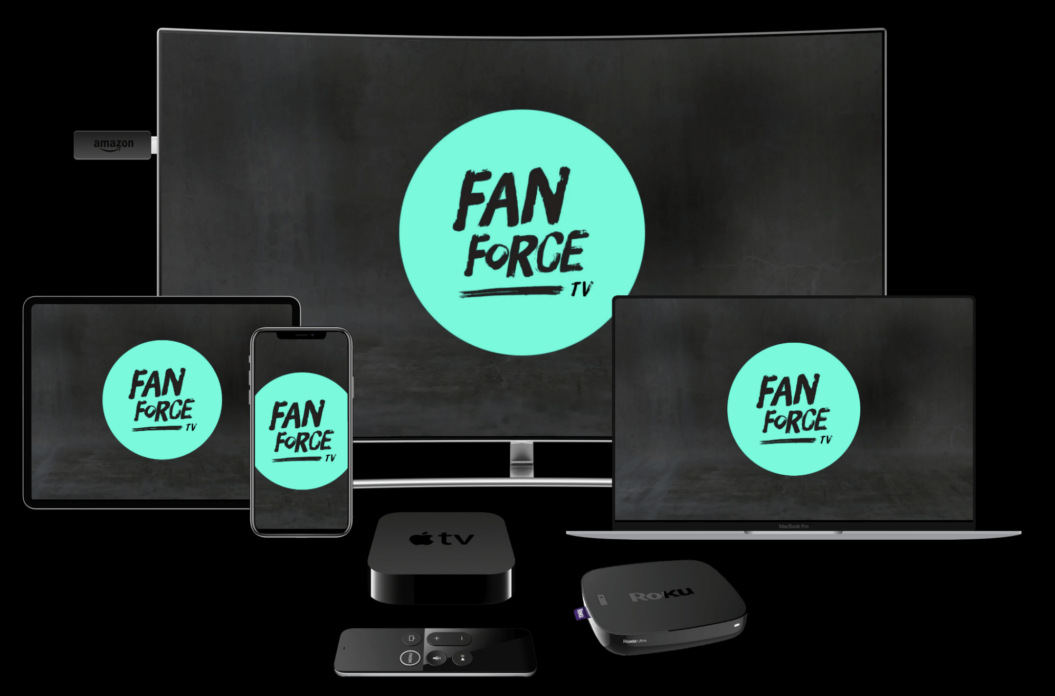 Image of all OTT devices FanForce TV uses.