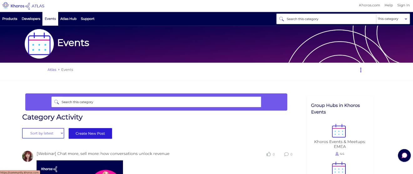 One of the best online community platforms, Khoros.