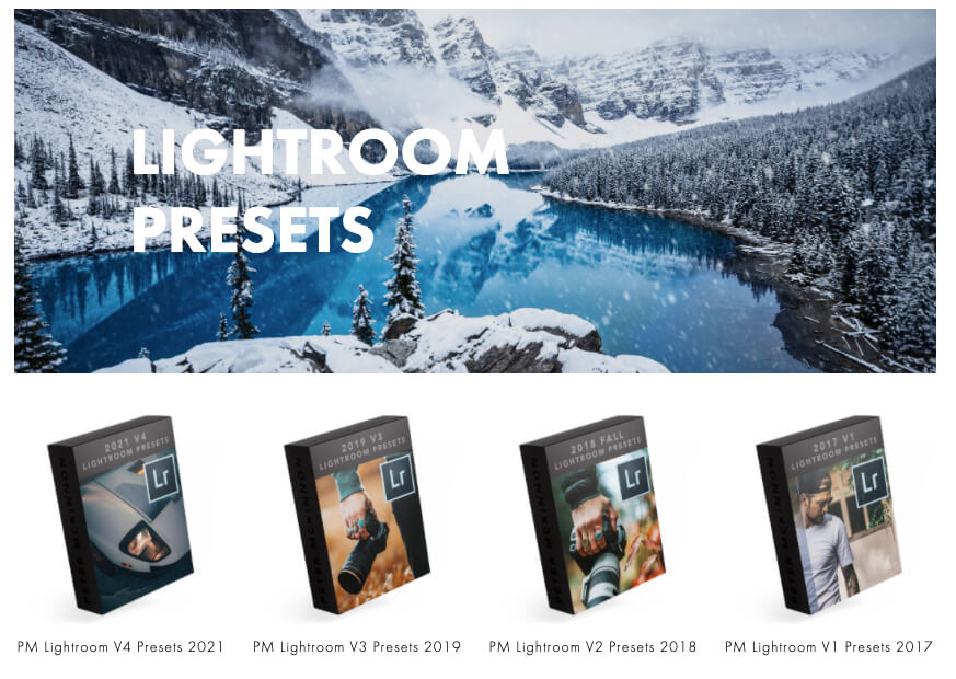 A screenshot of Peter McKinnon's website, where he uses it to sell digital products.