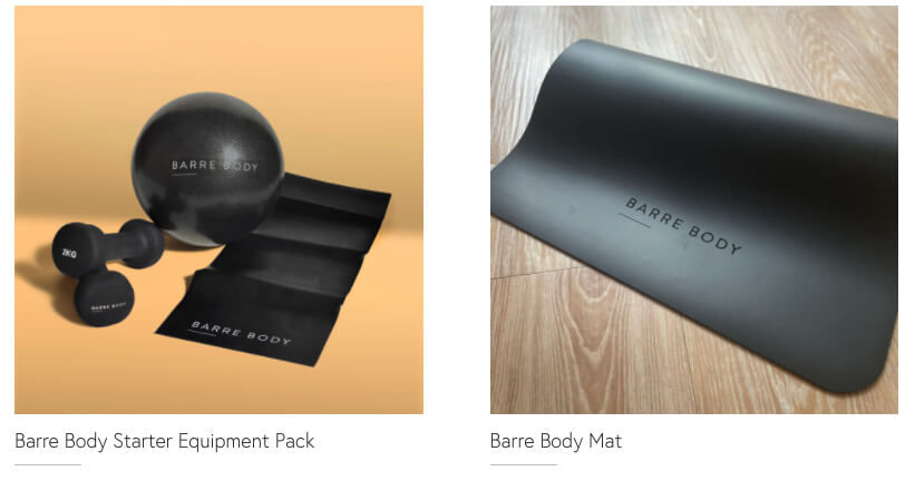 A fitness instructor sells merch on their website, indicating she learned how to make money as a fitness instructor on YouTube.