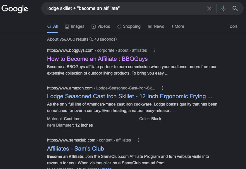 A screenshot of a search engine result’s page shows how to find affiliate networks to monetize your Facebook group.