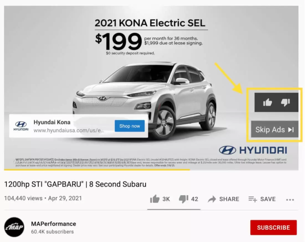 hyundai video advertising on youtube