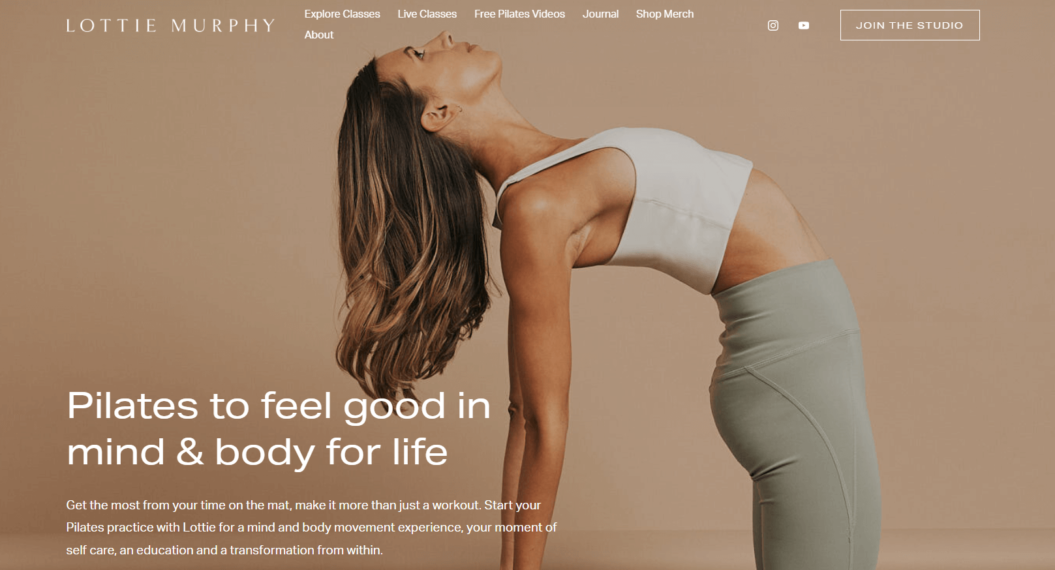 Lottie Murphy - online fitness and pilates studio