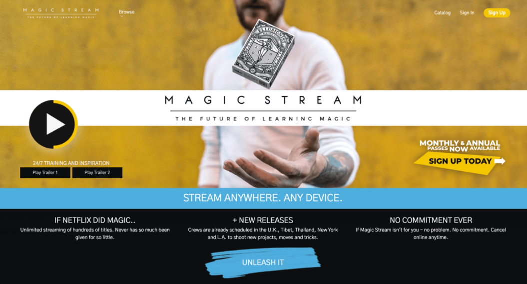 MagicStream is an OTT video service created by Ellusionist using a subscription-based business model.