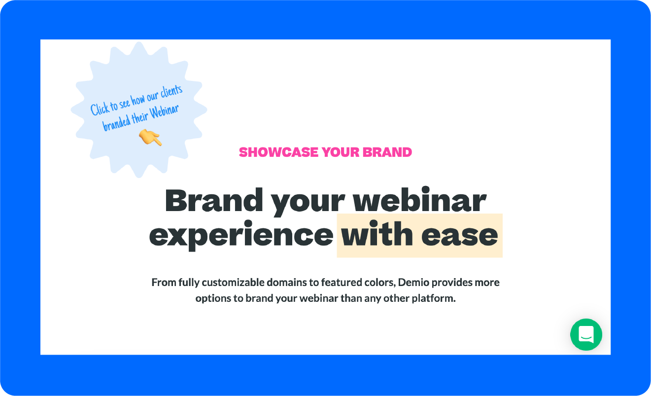 A screenshot of the webinar platform, Demio.