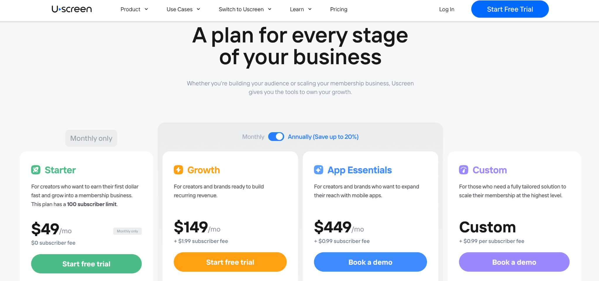 Uscreen Pricing