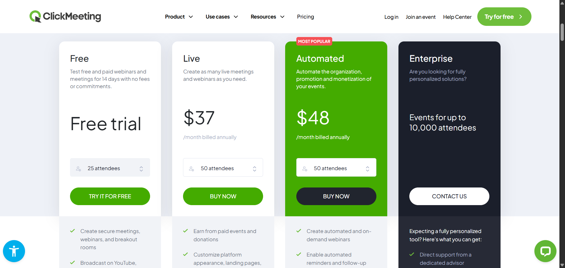 ClickMeeting Pricing