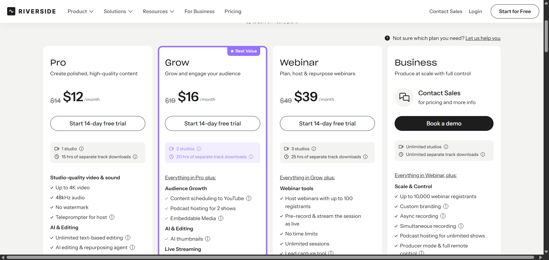 Riverside Pricing