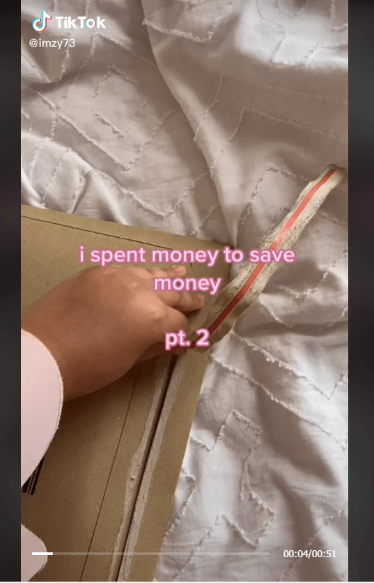An image showing a TikTok about money.