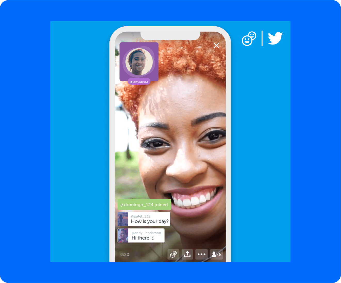 A screenshot of Twitter Live’s platform.
