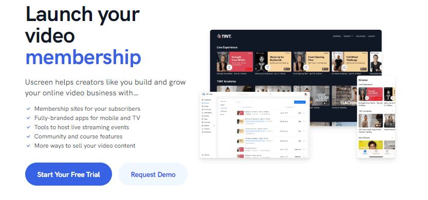 Launch your video membership site with Uscreen.