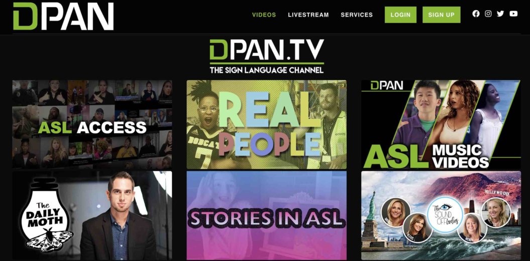 A screenshot of DPAN.TV's platform.