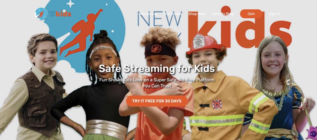 A screenshot of New Sky Kids's platform.