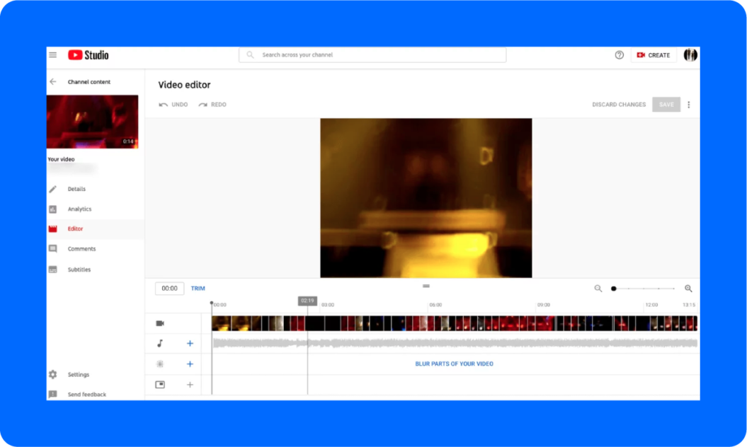 A screenshot of YouTube Studio.