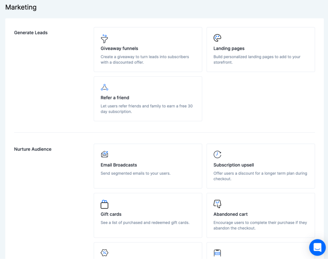 An image shows the marketing tools for a video website.