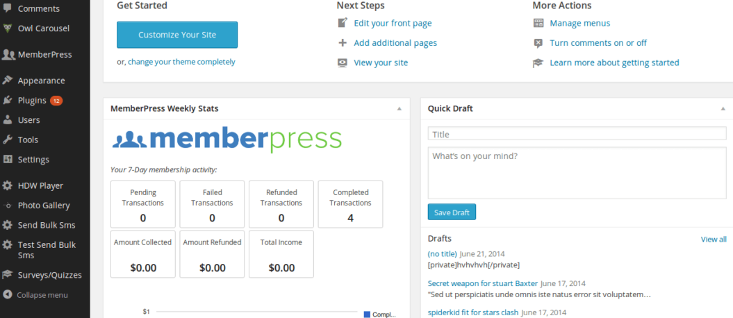 A screenshot shows the MemberPress website, a membership site platform plugin for WordPress users.