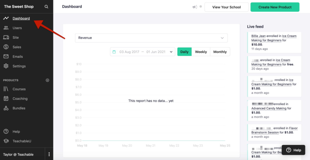 A screenshot shows Teachable's dashboard for online courses that work with memberships.