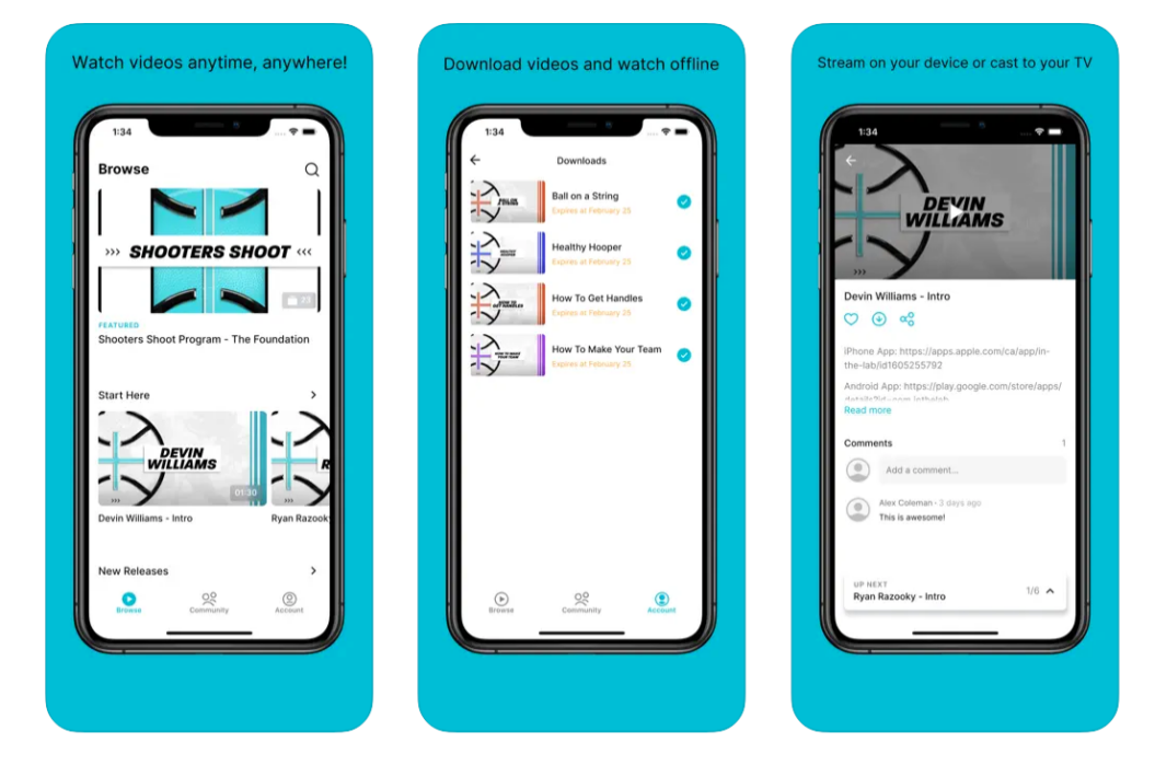 In the Lap+ mobile apps