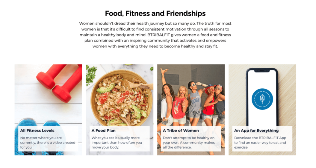 A screenshot of BTRIBAL FIT's marketing launch for membership.