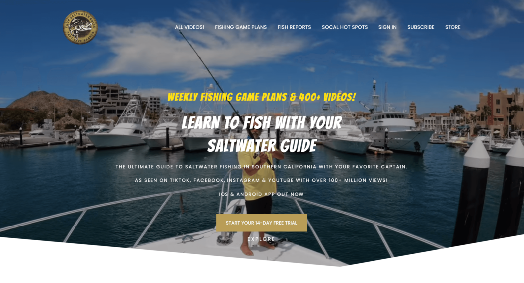 Your Saltwater Guide membership website.