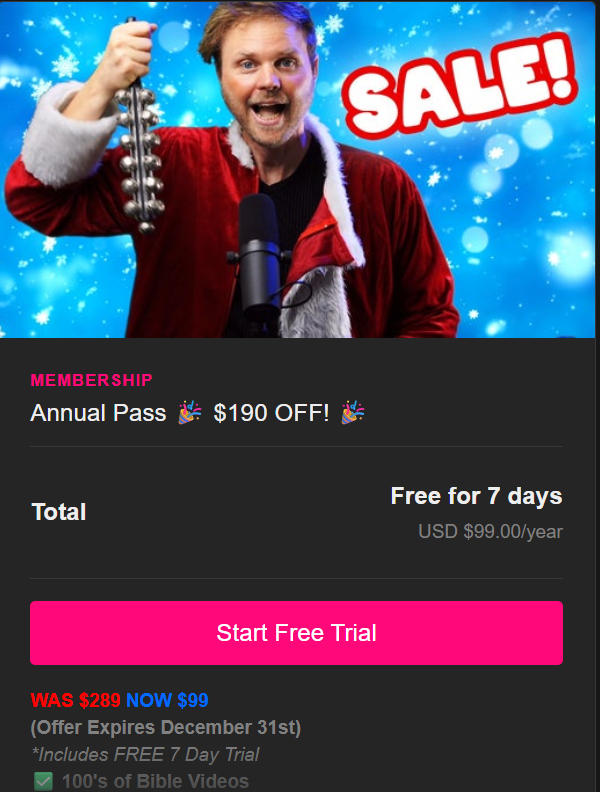 Annual Pass Sale sample