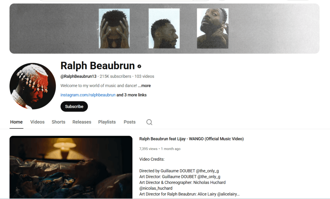 Ralph Beaubrun Dance YouTube