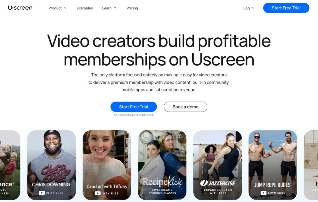 uscreen homepage